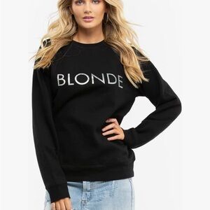 Brunette The Label Black 'Blonde' Sweatshirt